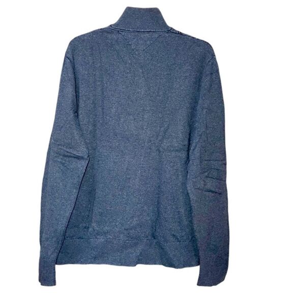 Tommy Hilfiger Men’s Partial Zip Sweater in Greyed Blue Men’s Large - Picture 3 of 5
